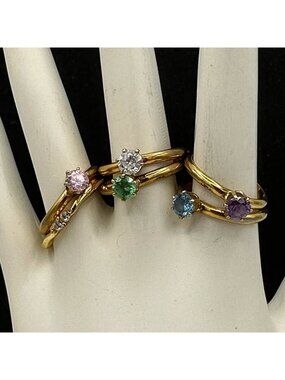 Lot of 6 costume jewelry rings
